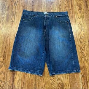 Vintage Indigo 30 Jorts Mens Sz40 ACT 42 Blue 14” Baggy Grunge Skater Y2K